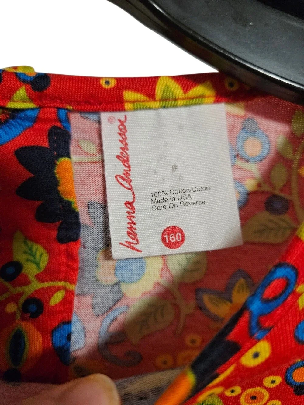 Hanna Andersson Red Floral Dress with Multicolor Blooms Size 14 Girls